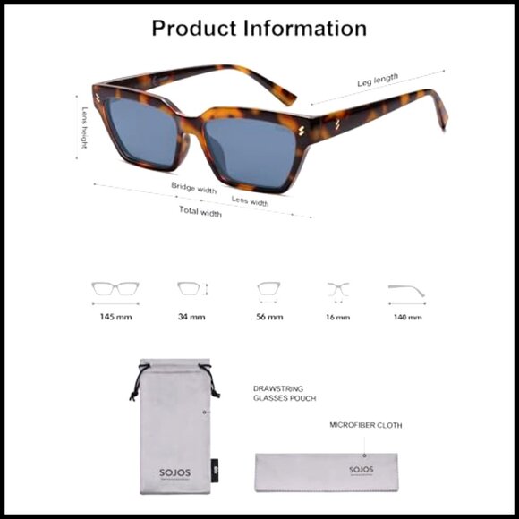 Trendy Polarized Sunglasses Cat Eye Retro Vintage 90s Narrow Frame main image 6